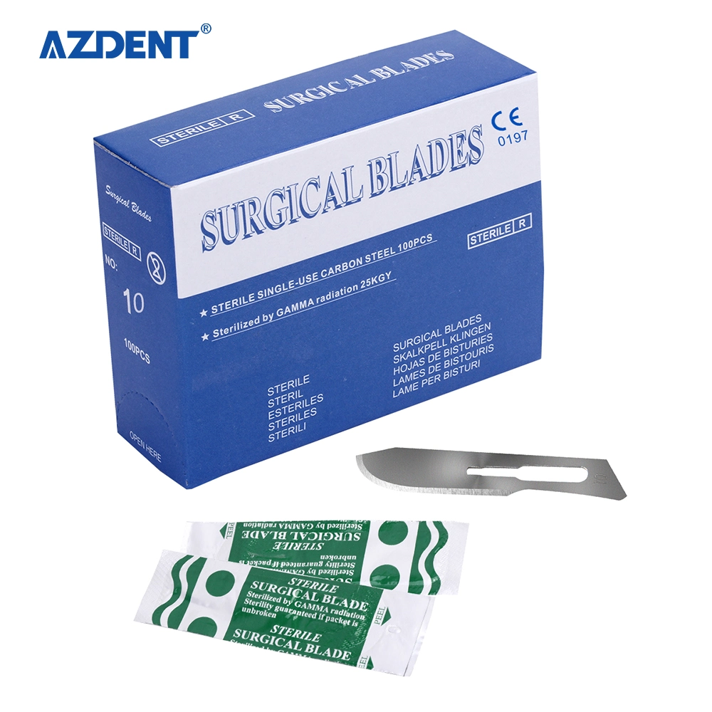 Wholesale/Supplier Price Azdent Stainless Steel Dental Surgical Blades for Sale 10#