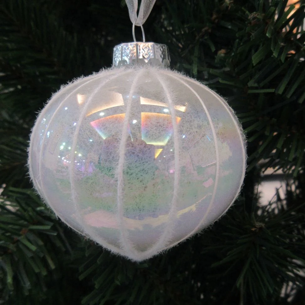 Nuevo diseño de bola de cristal para el árbol de Navidad decoración con pintura