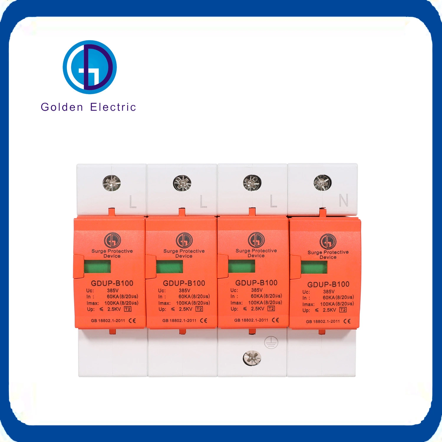 Power Surge Protection Devices 380V Solar AC SPD Electricity Safety House Lightning Arrester