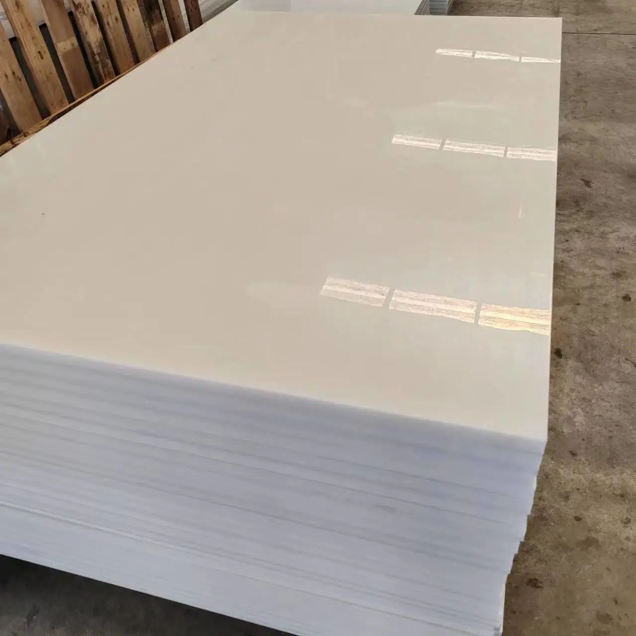 Polymer Wear-Resistant White Beige 4 * 8PE Plastic Board