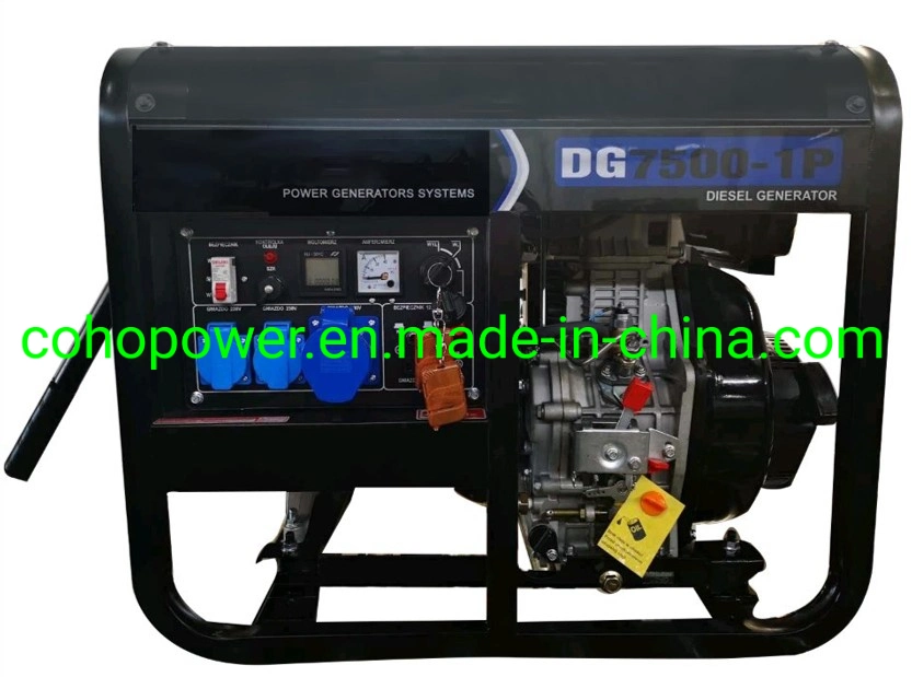 Euro-V 5kw Bastidor Abierto Generador Diesel con asas