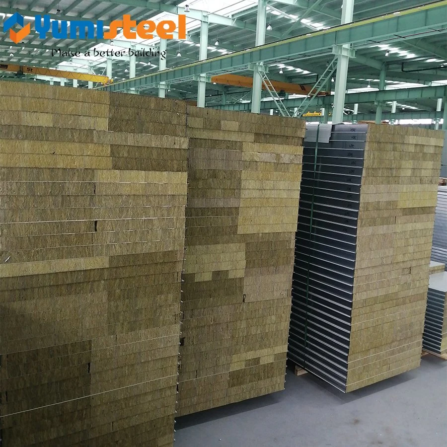 200mm Sound Absorption Rockwool Sandwich Composite Panel for Wall/Roof