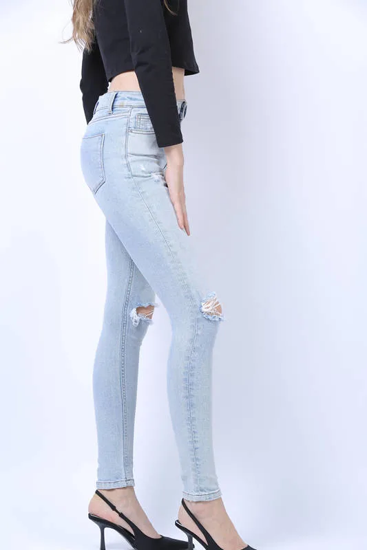 Women Pants High Waist Stretch Quality Lady Denim Jeans