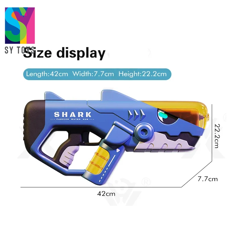 Sy Summer Outdoor Shark Automatic Absorption Powerful Electric High-Pressure Automatic Water Gun Toys