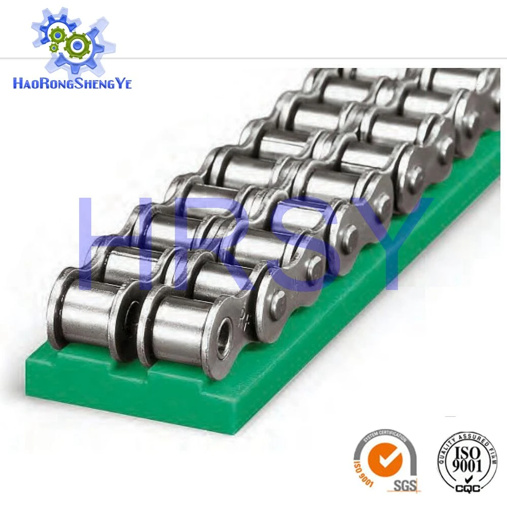 T Type Green Umhwpe Triplex Roller Chain Guide Rail for 10b-3