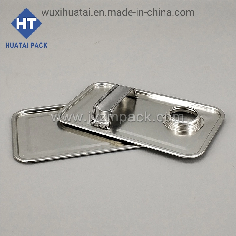 Metal Square Top Lid and Bottom (167X106 mm) , Square Components for 4L Square Tin Can