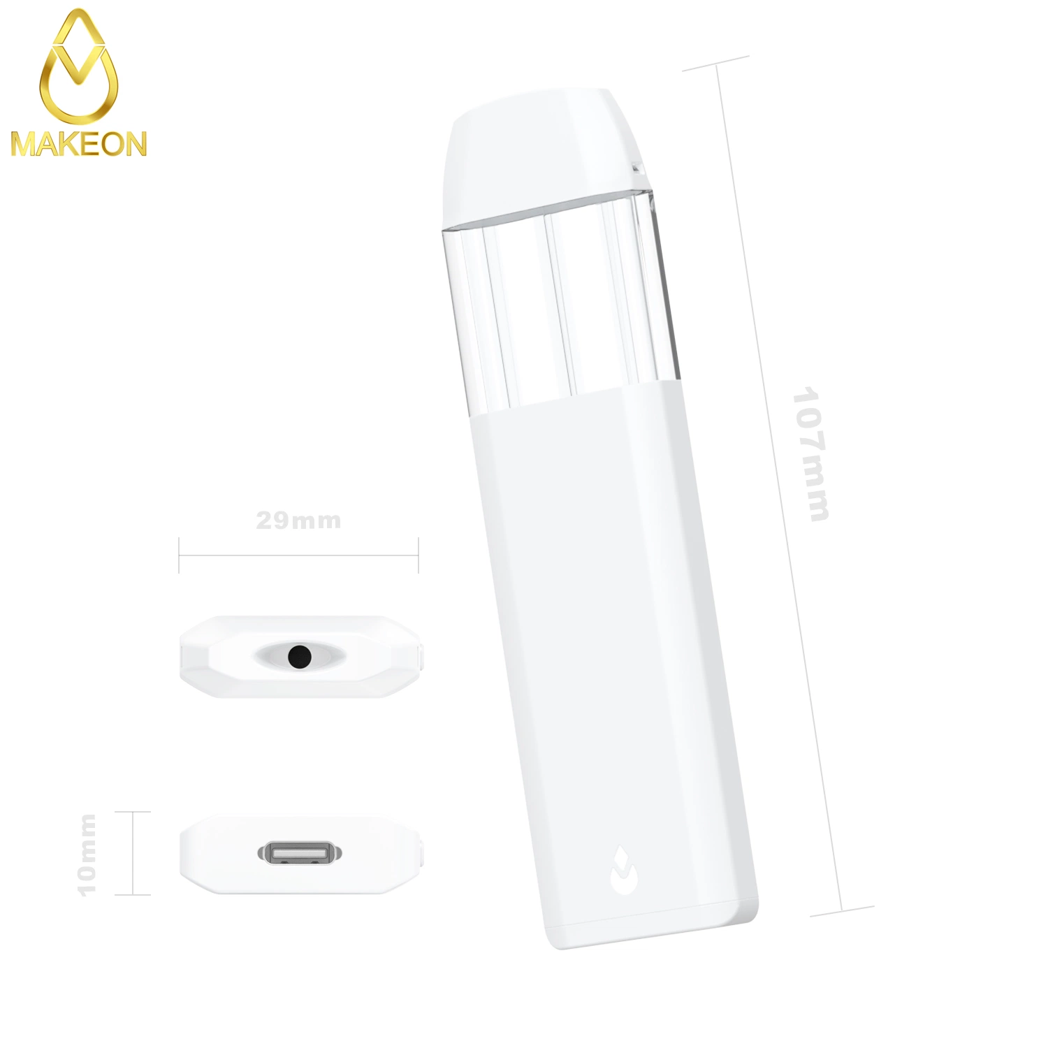 Wholesale/Supplier 2*1.0ml Double Flavor Thick Oil Empty Disposable/Chargeable Vape Pen OEM/ODM Available