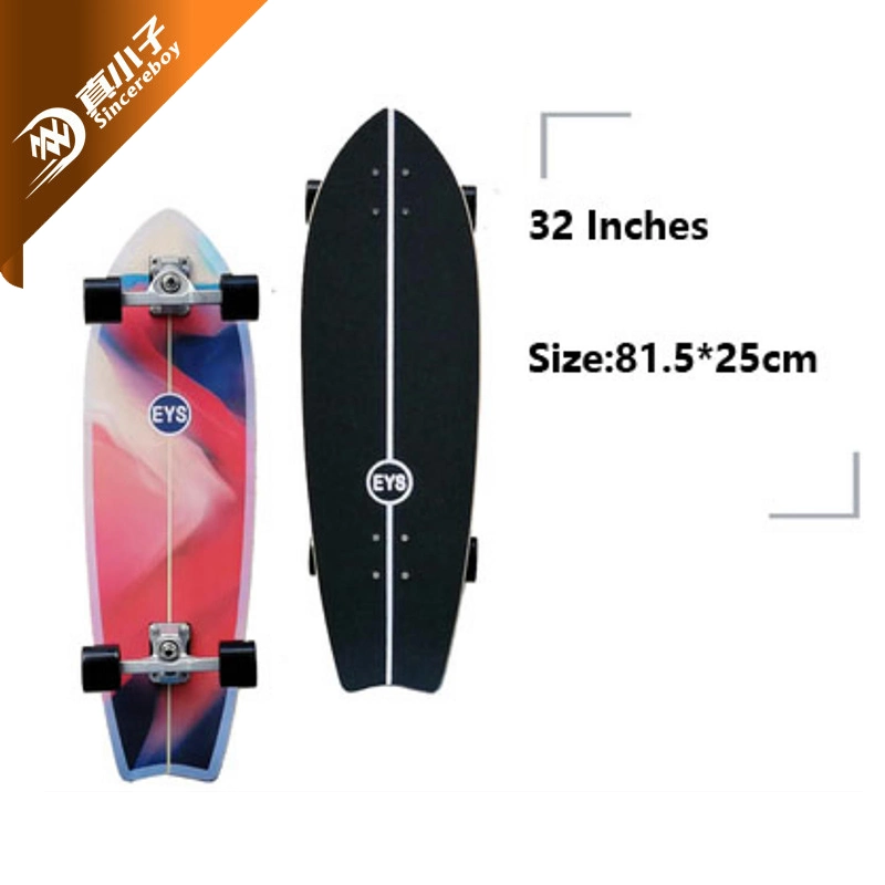 Outdoor Surfboard 4 Wheels Surfskate Carver Land 7 Ply Wood Maple S7 Truck Surf Skateboard