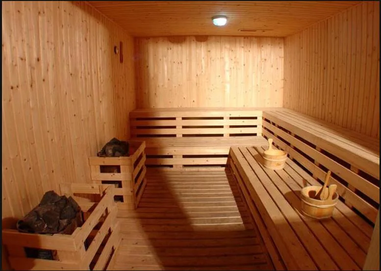 En el interior de madera de Hemlock Función de vapor y sauna seco Roomsinfrared Sauna Hidden Cam sala de masajes