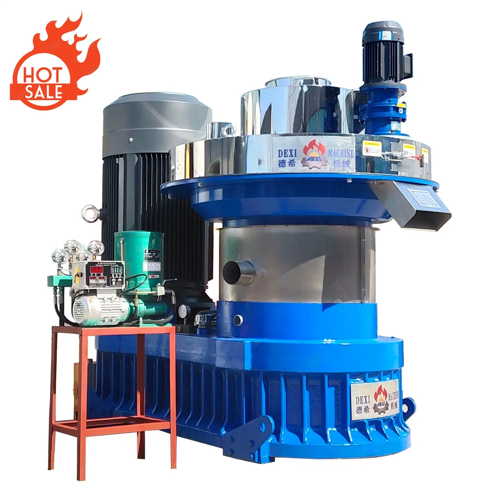 132kw Rice Peanut Husk Biomass Wood Sawdust Bagasse Straw Chips Shaving Efb Press Pelletizer Fuel Biofuel Industry Pellet Making Mill Maker Pelleting Machine