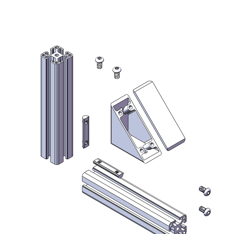 Mecanizado de acero de la serie 40 Fijaciones para 4080 Perfil de aluminio y la realización de la máquina de máscara