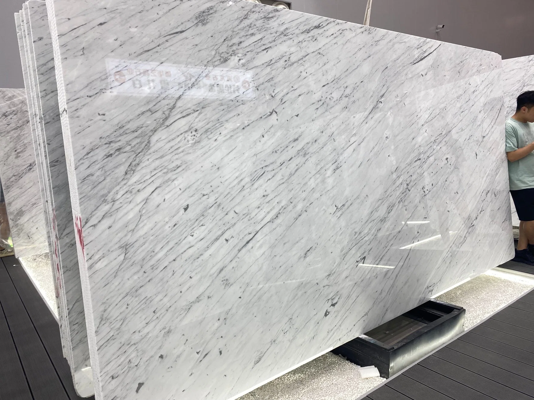 Ausgewählte Weiße Marmorplatten Des Bianco Carrara