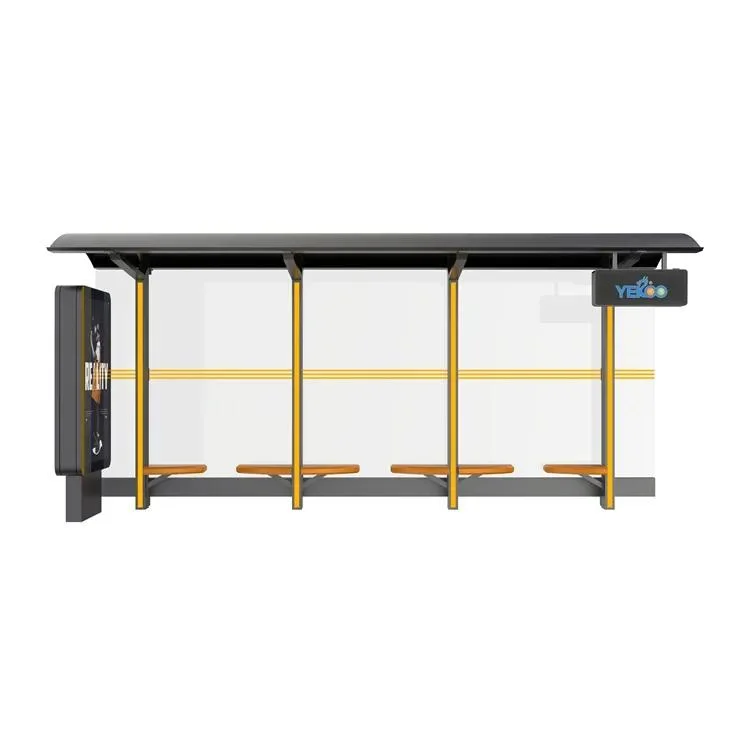 Venta al aire libre Metal Bus Stop Acero inoxidable Bus Shelter Fabricante