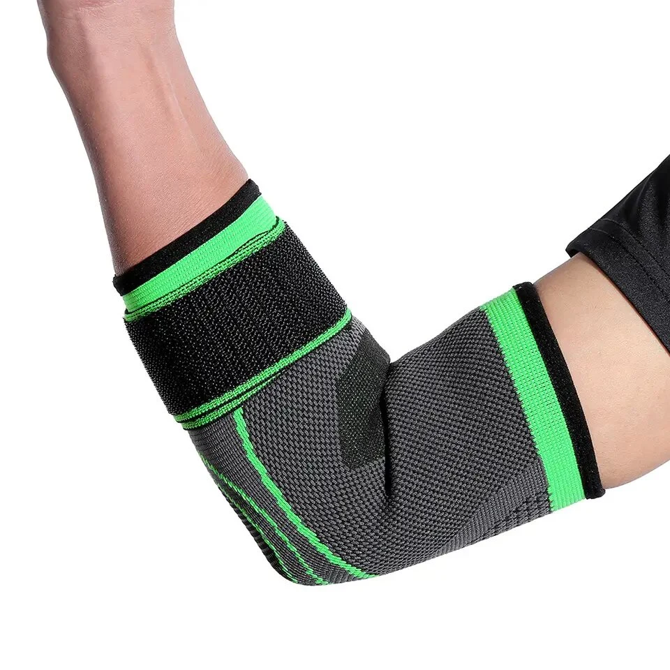 Hot Sale 3D Knitted Nylon Latex Elbow Pads Elbow Brace Compression Support for Protection