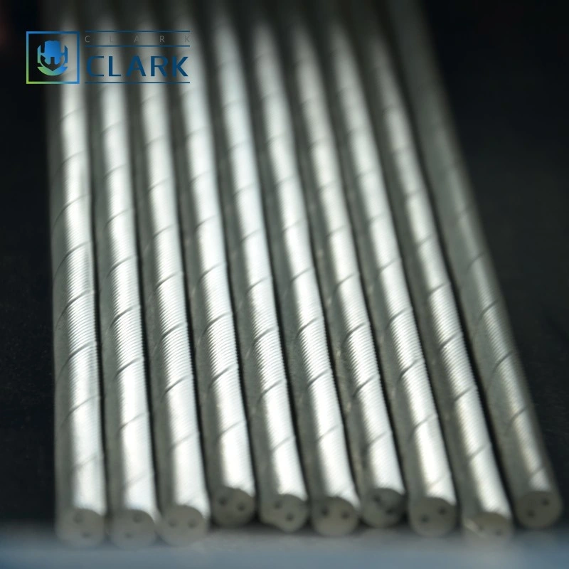 High Purity Solid Tungsten Rods with 2 Helical Holes