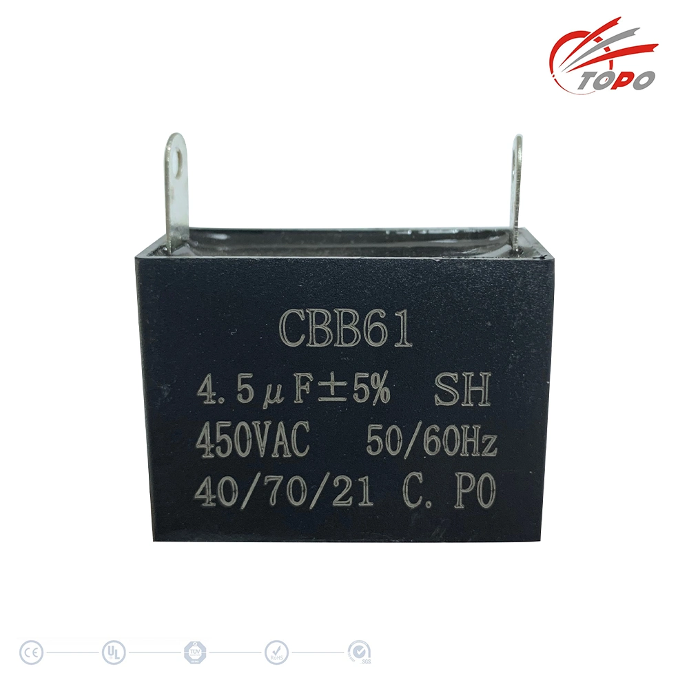 AC Motor Ceiling Fan Capacitor Price with Sh RoHS Polypropylene