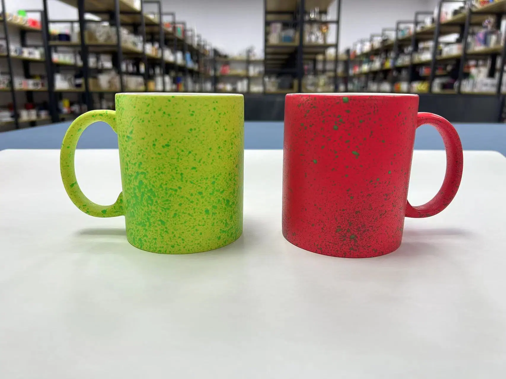 Tazas de cerámica con destellos tazas de café Color personalizado