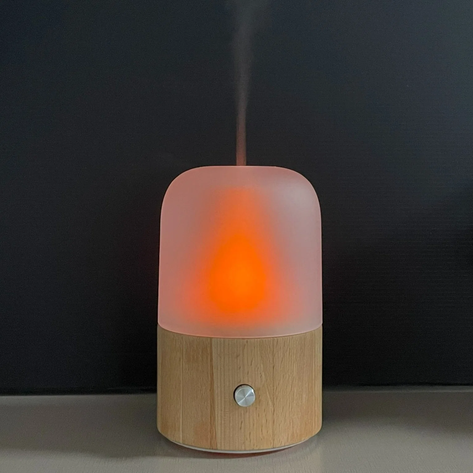 120ml Wholesale/Supplier Glass Solid Beech Wood Lamp Aroma Diffuser Essential Oil Diffuser