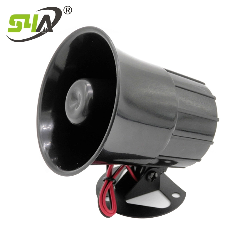 Alarm Siren 12V 110dB Treble Speaker Wire Loud Horn Alarm Siren Speaker Burglar Alarm System for Outdoor Security