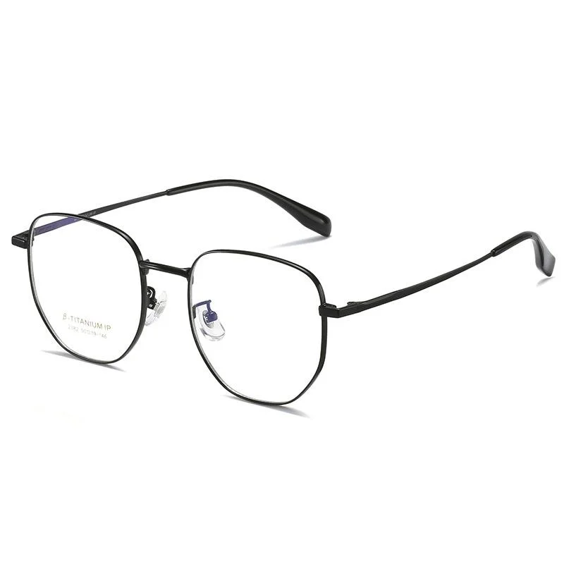 Fashion Semi-Titanium Full Rim Anti-Blue Light Glasses Round Eyeglasses Frames for Unisex