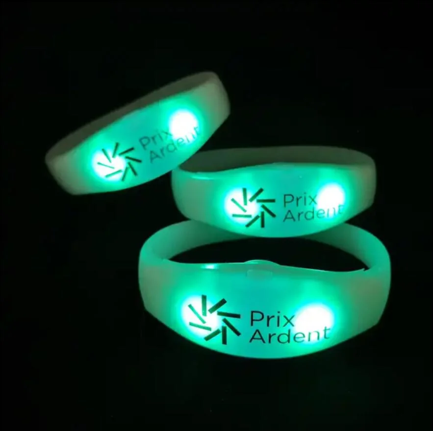 Bracelets de LED de silicone couleur OEM