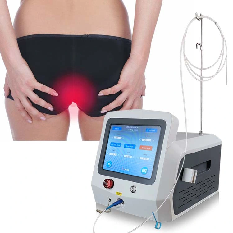 Analfistel und Hämorrhoiden Diode Laser 1470nm 980nm Hämorrhoiden Behandlung Chirurgie Hemorrhoidektomie Gerät