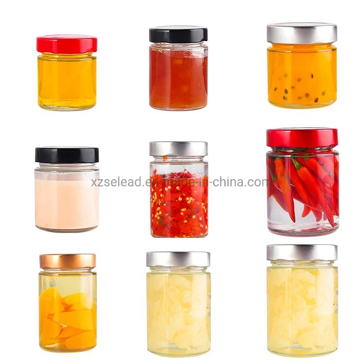 Straight Side Ergo Glass Packing Snacks Baby Food Jar with Deep Lid 35ml 100ml 380ml 730ml Honey Glass Jar