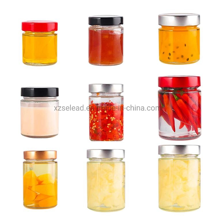 Ergo lado recto vidrio Embalaje aperitivos comida para bebés Jar con Tapa profunda 35ml 100ml 380ml 730ml Jar de vidrio de miel