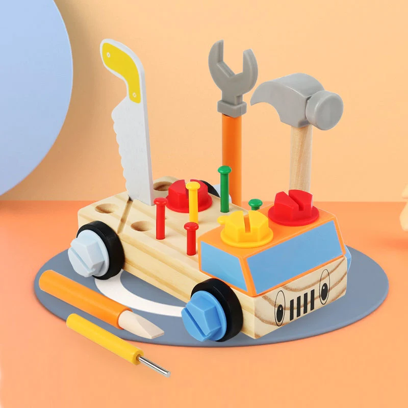 Kids DIY Nut Screws Car Tools Workbench Developmental Toy