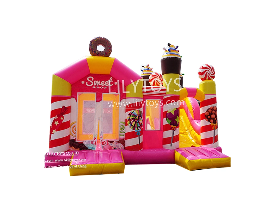 Colorful Candy and Cake Fun City Combo Inflatable for Kids