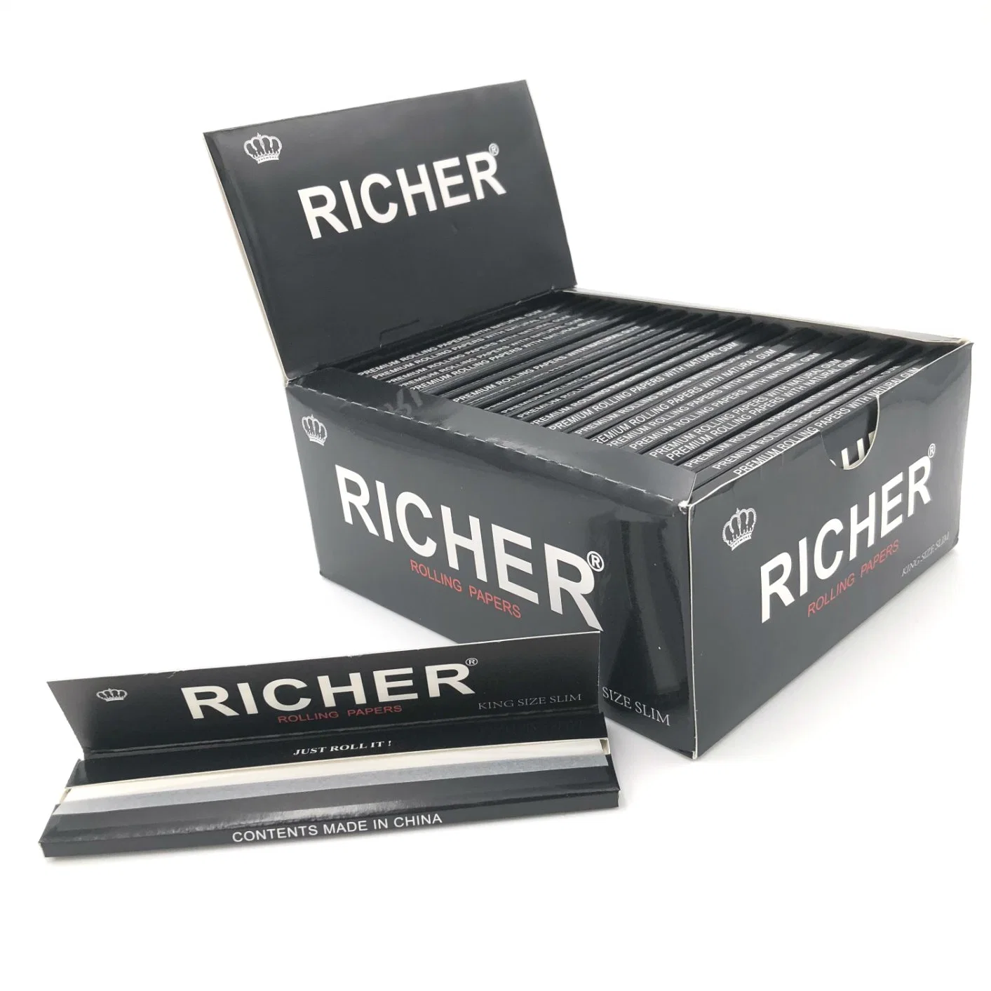 Richer Custom Rolling Papers Black Pack