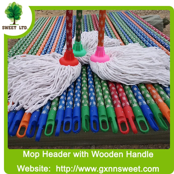 Großhandel Custom Cotton Mop mit Garn Wet Mop Kunststoff Kopf