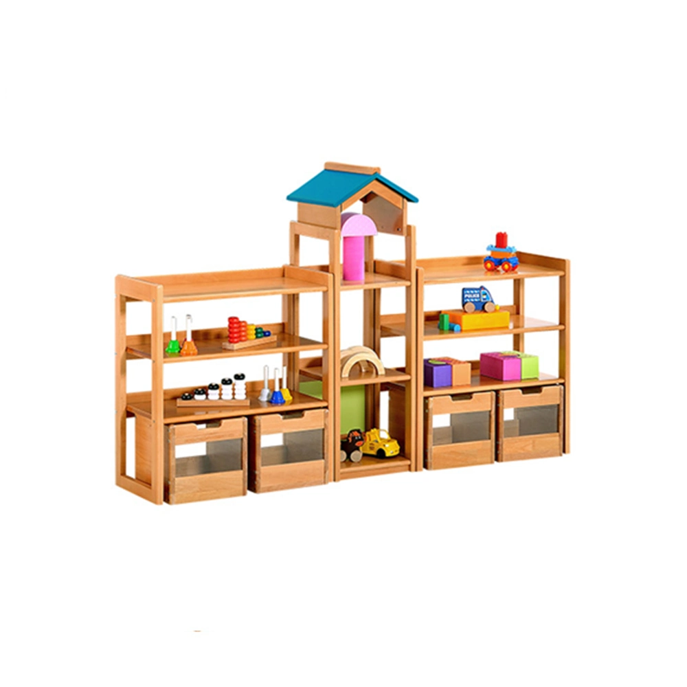 Wooden Kids Toy Storage, Kids Book Shelf Cabinet and Toy Storage, Children Wooden Furniture, Kindergarten Wooden Toy Storage Combination Cabinet