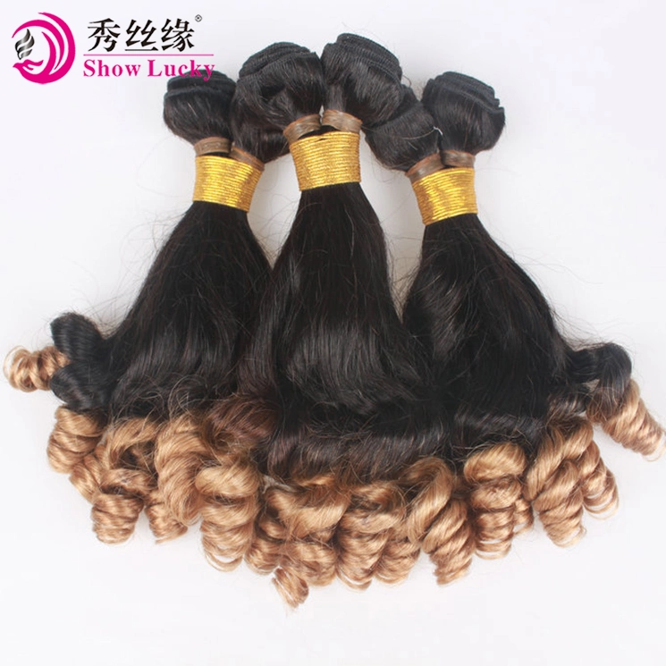 Unprocessed Ombre Hair Extension 105g (+/-2g) /Bundle Natural Brazilian Virgin Hair Funmi Curls Hair100% Human Hair Weaving Grade 9A