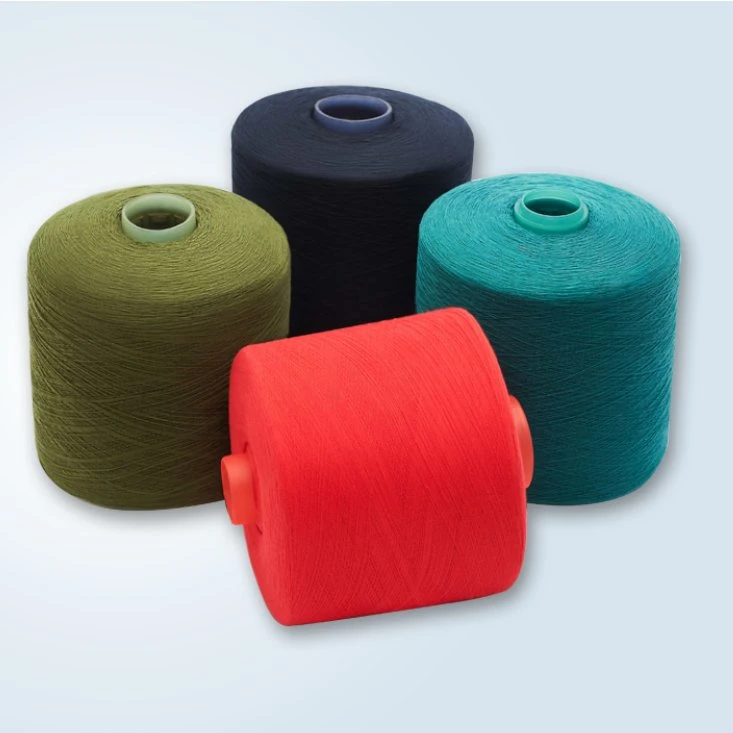 Wuhan Textile Company Dyeing Factory Best Quality Polyester Spun Yarn for Sewing