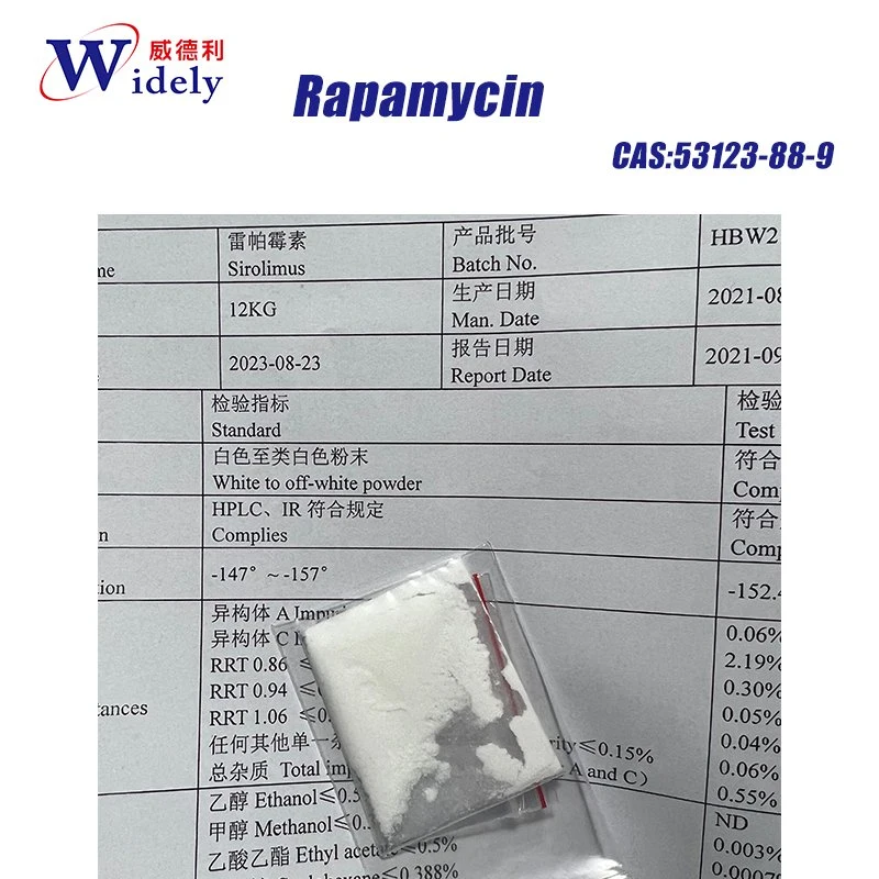 Poudre de rapamycine de qualité Pharm cas 53123-88-9 rapamycine