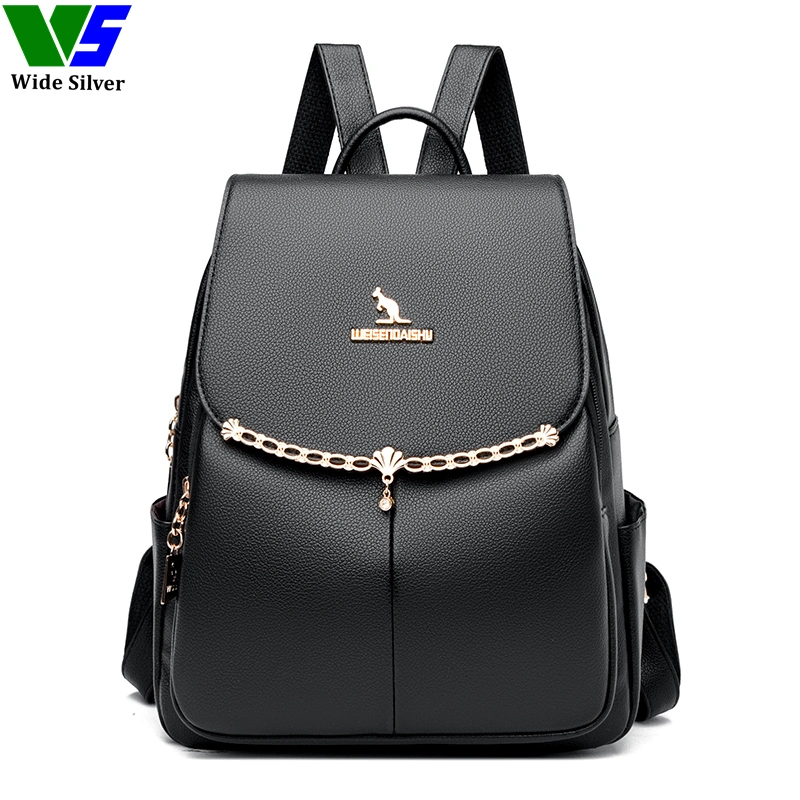 Wide Silver Mochilas Escolares 2023 Fashion Day Backpack Zipper Hasp Replicas Bags