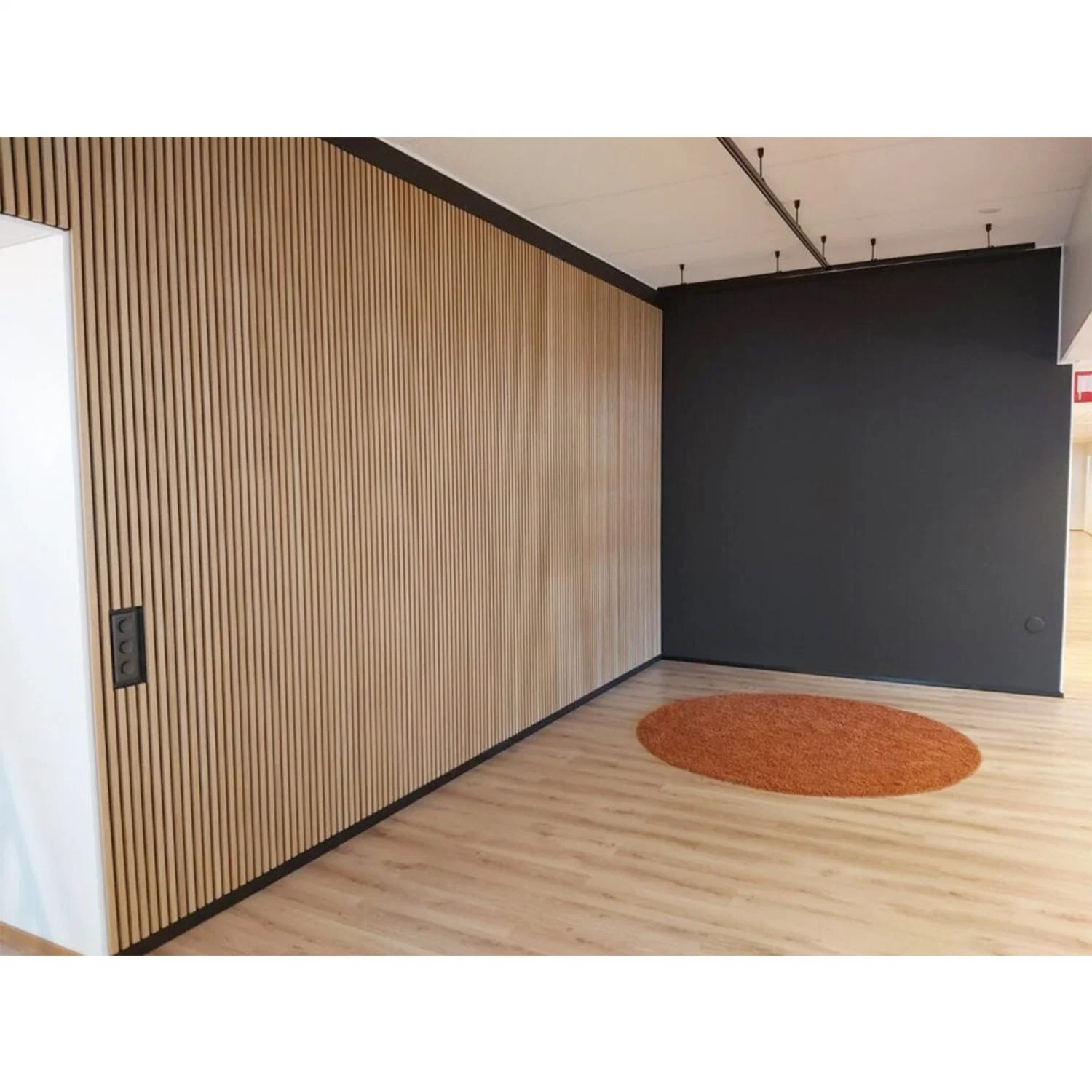 Wooden Grille American Sound Blocking Standards Straight Edge Fabric Material Acoustic Absorption Panels