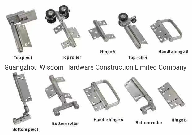 precio de fábrica Exterior sistema deslizante puerta plegable puerta Bifold Hardware Accesorios