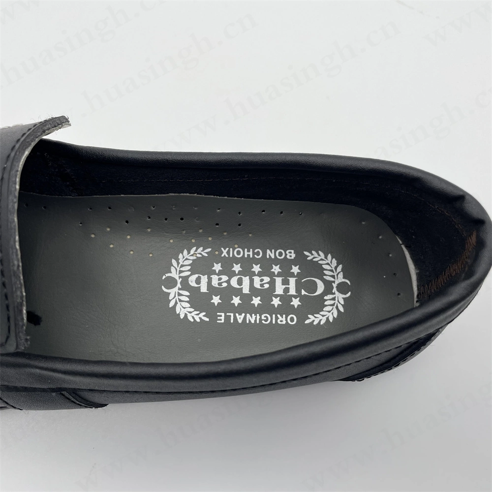 Ywq, Factory Wholesale/Supplier Pure Hand-Made Full Leather Black Peas Shoe Anti-Slip Hard Wearing Rubber Outsole Causal Driver Shoe Hsw073
