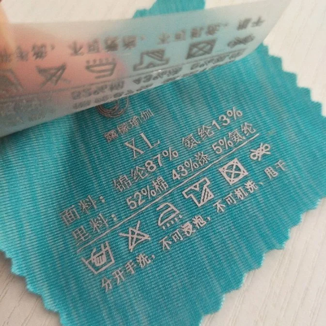 Garment Accessories Hot Washing Care Size Tagless Label Custom Heat Transfer for Sports Wear, Underwear