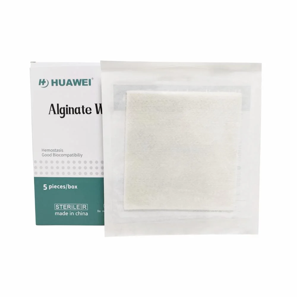 Кальций Alginate туалетный столик для хирургических ран 4"x4" 5PC/Pack