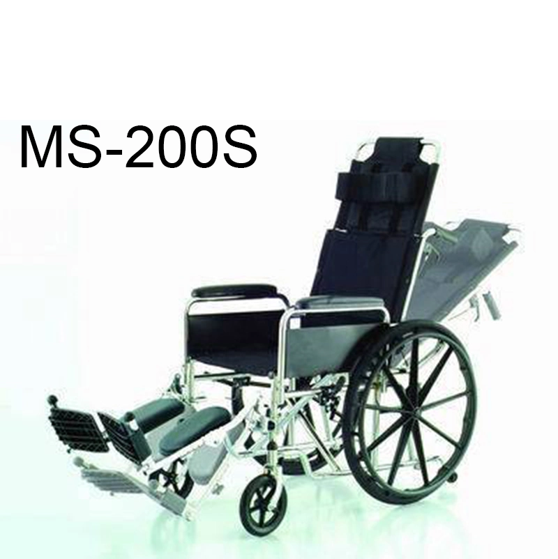 (MS-120A) Aluminum Lightweight Manual Transport Power Folding Wheel Chair