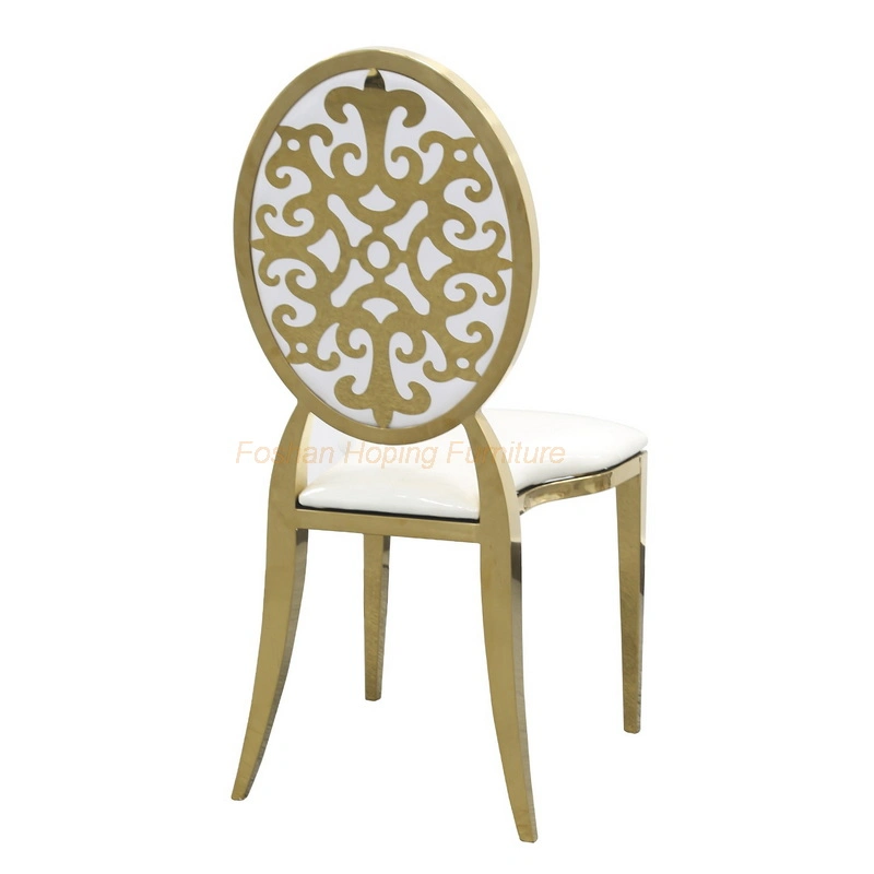 Sillas de comedor de menta Acero inoxidable Banquete Cross Back Chameleon Wedding Sillas