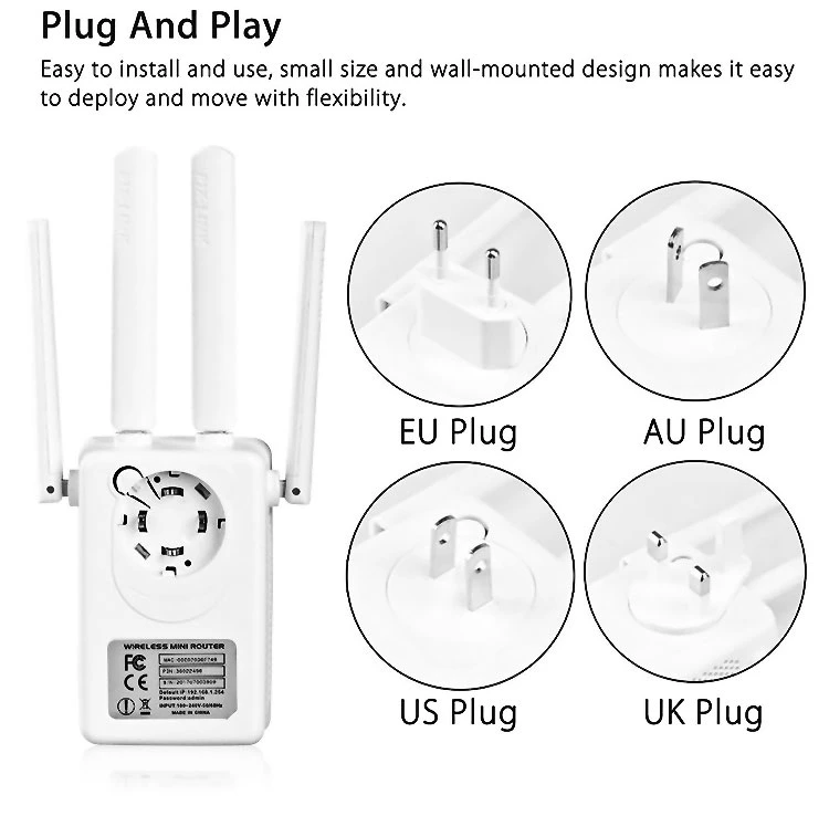 Pixlink original do amplificador de sinal do extensor de Wi-Fi mini de fábrica 802.11n Repetidor Wi-Fi de 300 Mbps