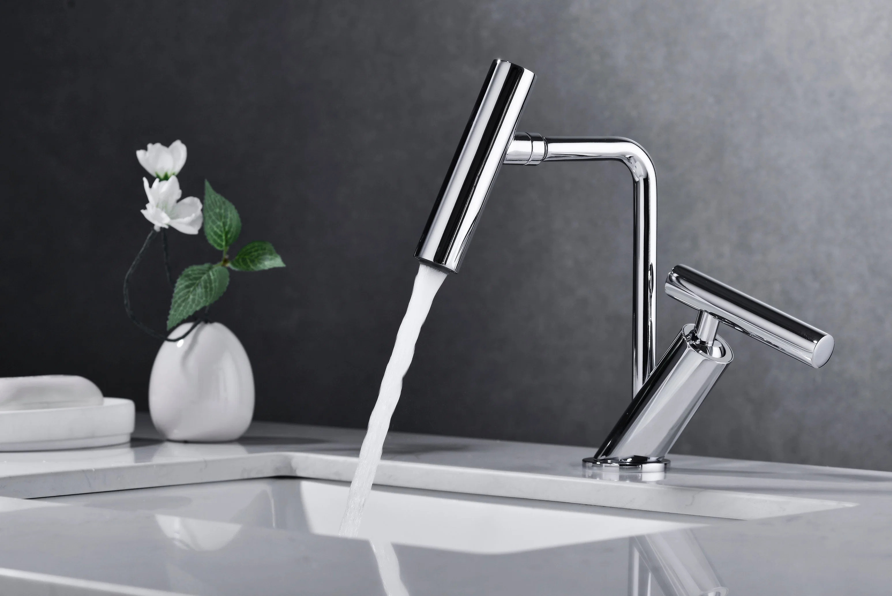 Chrome Single Lever Basin Mixer Holding Series