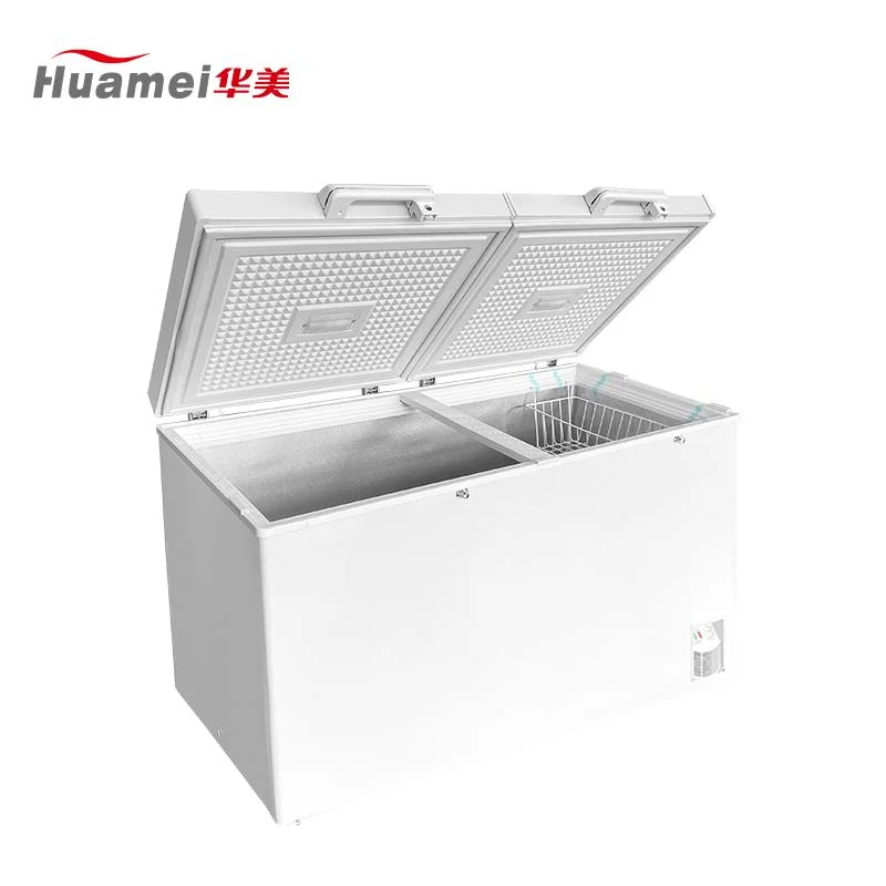 Venta al por mayor Restaurante Cocina y Tienda Use Commercial Metal Door Seafood Almacenamiento de helados congelados congelador horizontal 446L BC/Bd-446