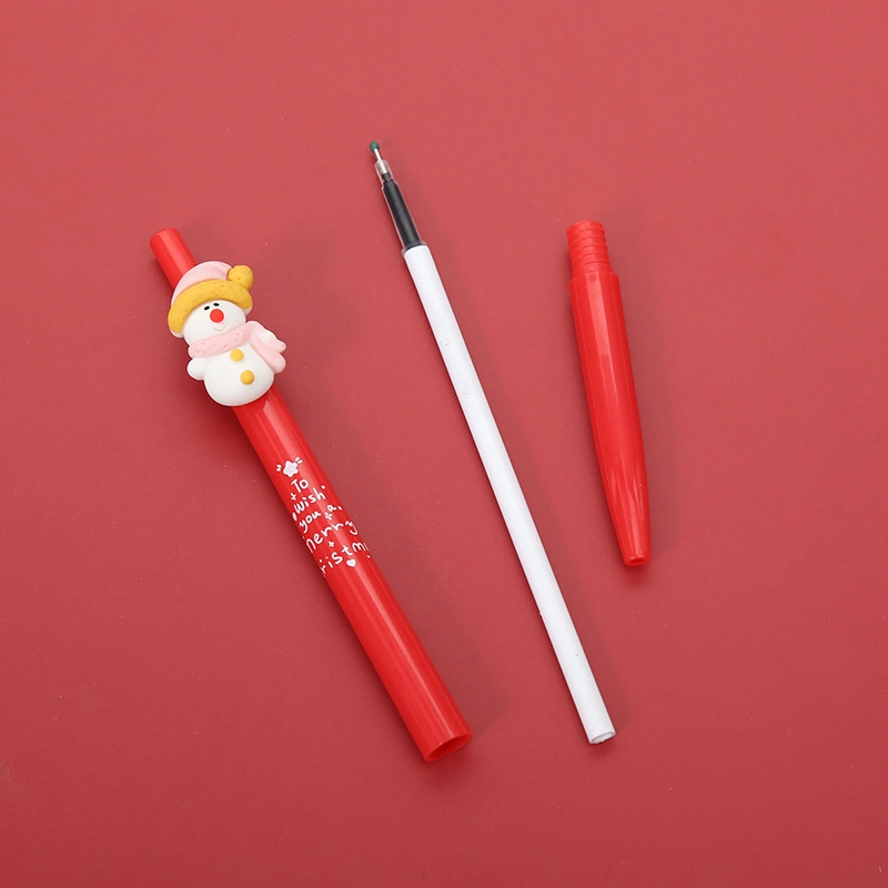 Christmas Series of Student Office Push-Action Neutral Pen Examination Water Pen Signature Stationery Pen
