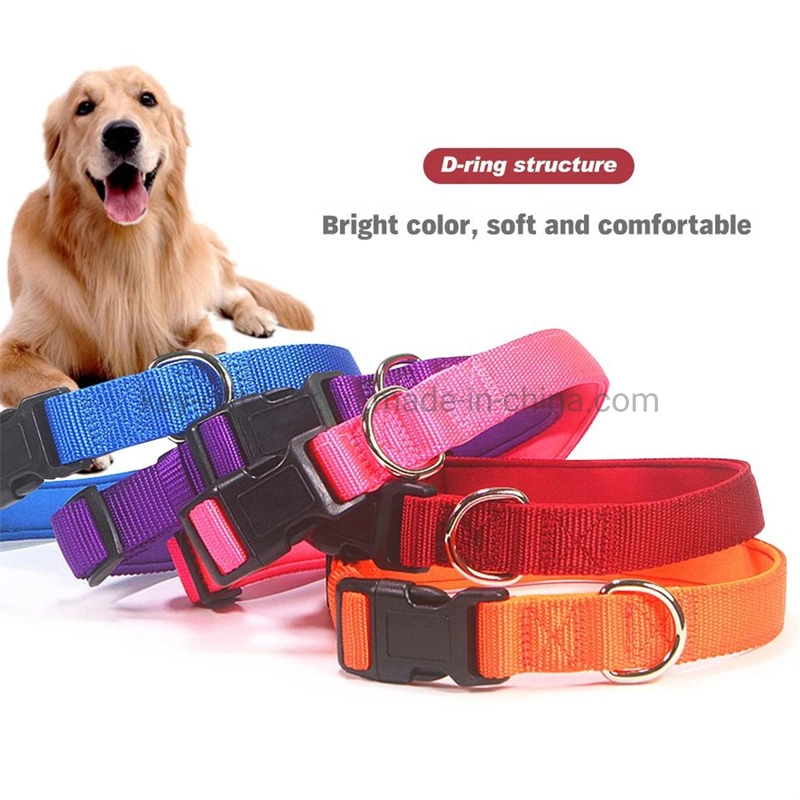 Wholesale/Supplier Personalized Multi Color Nylon Neoprene Padded O Ring Pet Dog Collars