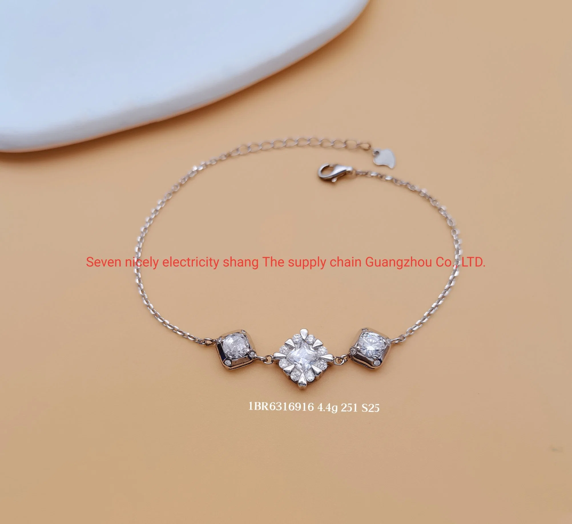 Mode Heißer Verkauf Custom Schmuck 925 Sterling Silber Neues Design Blumen Armband mit CZ Großhandel Schmuck